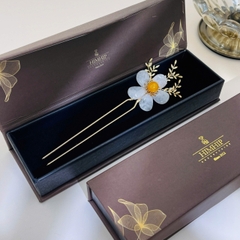 Trâm Cài Tóc HimHip HKCC Cành Mai Nụ Vàng 16.5*4.5cm Kèm Hộp Phụ Kiện Áo Dài