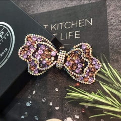 Kẹp Bấm HimHip Đính Đá Nhiều Màu Hình Nơ Thanh Lịch 9cm