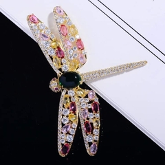 Trâm, Ghim Cài Áo HimHip Chuồn Chuồn Cánh Nhiều Màu Sang Trọng 4,5*6,5cm