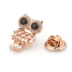 Pin Cài Áo HimHip Nam Nữ Cú Mèo Mắt Đen Đáng Yêu HKCC Đính Phale 1,3*2,1cm