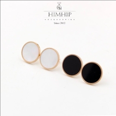 Khuyên Tai Nụ HimHip Mặt Tròn Trẻ Trung
