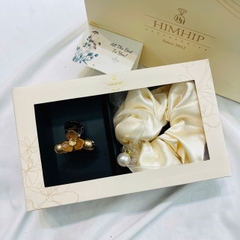 Set Quà HimHip Kẹp Càng Cua & Dây Buộc Tóc Kèm Túi Hộp Thiệp - 55