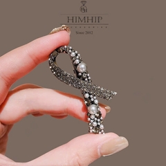 Kẹp Mái HimHip HKCC Uốn Sóng Giả Trai Phối Phale Lấp Lánh 6x3cm
