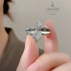 Trâm, Ghim Cài Áo HimHip HKCC Lá Nhỏ Phale 4 Cánh 2.6x2.1cm