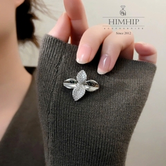 Trâm, Ghim Cài Áo HimHip HKCC Lá Nhỏ Phale 4 Cánh 2.6x2.1cm