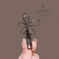 Kẹp Mái HimHip HKCC Hoa 5 Cánh Viền Phale Đen 6.4x3.7cm