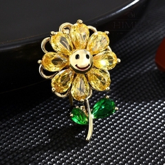 Trâm, Ghim Cài Áo Nhỏ HimHip Bông Hoa Mặt Cười Đáng Yêu HKCC Đính Phale 2,5*1,6cm