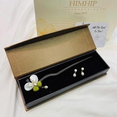 Set Quà 8/3 HimHip Trâm Cài Tóc & Khuyên Tai Kèm Túi Hộp Thiệp - 33