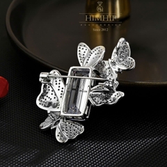 Trâm, Ghim Cài Áo HimHip HKCC Đàn Bướm Nhỏ Đậu Hạt Phale 5*4.2cm
