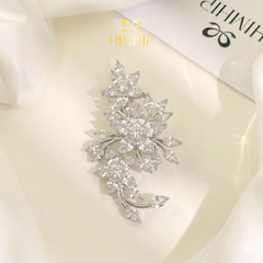 Ghim, Cài Áo HimHip HKCC Chùm Hoa Phale 5 Cánh Thanh Lịch 6x3,2cm