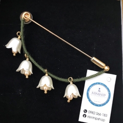 Trâm, Ghim Cài Kim Băng HimHip Vòng Cung Hoa Chuông Thanh Lịch HKCC Mix Trai 7x3cm