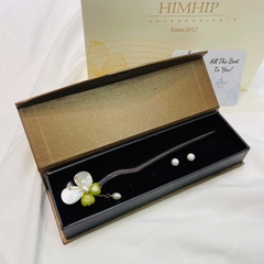 Set Quà 8/3 HimHip Trâm Cài Tóc & Khuyên Tai Kèm Túi Hộp Thiệp - 34