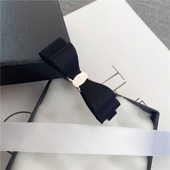 Kẹp Mái Mỏ Vịt HimHip HKCC Dáng Nơ Vải 2 Lớp Thanh Lịch 6.5*2cm