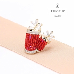 Trâm, Ghim Cài Áo HimHip HKCC Pháo Bông Rộn Ràng 3.3*2.7cm