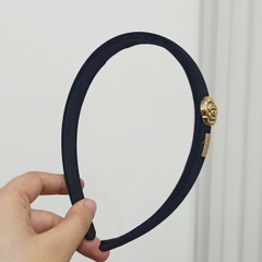 Bờm HimHip Phối Vải Nhung Charm Hoa Hồng Sang Trọng 1.8cm