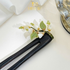 Trâm Cài Tóc HimHip Kết Mộc Linh Lan 13cm Kèm Hộp Phụ Kiện Áo Dài