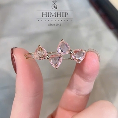 Kẹp Mái HimHip Đôi Nơ Phale Hồng Thanh Lịch 3.2x2.8cm