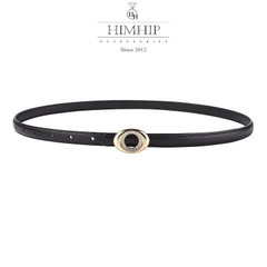 Dây Lưng HimHip Da Thật Mặt Tròn Đính Phale Sang Trọng 1.5x100cm