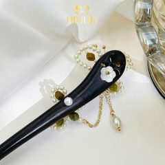 Trâm Cài Tóc HimHip Châu Điệp Điểm Hoa Thanh Lịch 19cm Kèm Hộp Phụ Kiện Áo Dài