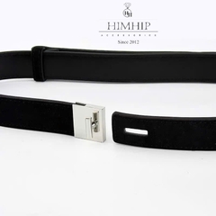 Dây Lưng HimHip Da Lộn Khóa Chữ T Thanh Lịch 96*3cm