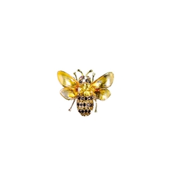 Trâm, Ghim Cài Áo HimHip Ong Vàng Nhỏ Thanh Lịch HKCC Đính Phale 2,5*3cm