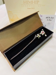 Trâm Cài Tóc HimHip Nhất Điệp Châu Hoa 18cm Kèm Hộp Phụ Kiện Áo Dài