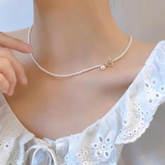 [Thiết Kế] Vòng Cổ HimHip Tinh Thể Ngọc Trai Dáng Trơn Thanh Lịch 38cm HPBD
