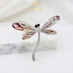 Trâm, Ghim Cài Áo HimHip HKCC Chuồn Chuồn Cánh Nghiên 6.2x6.5cm