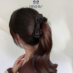 Kẹp Móc Dọc HimHip Resin Nơ Voan Bóng Đính Hạt Lấp Lánh 12cm