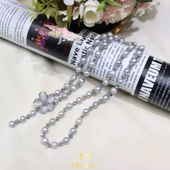 Vòng Cổ HimHip Trai Dị 7li Khóa Charm Hoa Sứ Plumeria 80.5cm