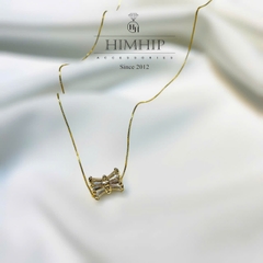 Vòng Cổ HimHip Dây Bạc 925 Mạ Vàng (40-45cm + Điều Chỉnh) Mặt Charm HKCC Phối Phale