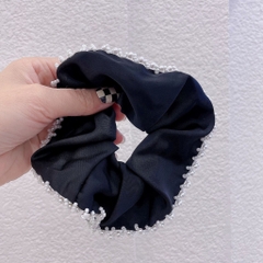 Scrunchies HimHip Viền Kết Trắng Thanh Lịch 6x11cm