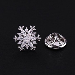 [Noel] Pin Cài Áo HimHip Hoa Tuyết Trắng Mini Thanh Lịch HKCC Đính Phale 1.2cm