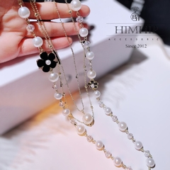 Vòng Cổ Thời Trang HimHip Hạt Giả Trai Mix Phale Dây HKCC Thanh Lịch Phụ Kiện Áo Dài