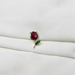 Pin Cài Áo HimHip Bông Hoa Tulip Nhỏ Sang Trọng HKCC Đính Phale 2,3*1,5cm