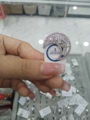 Pin cài cúc trăng khuyết cao cấp 2.5cm