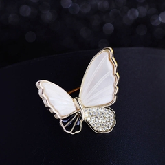 Trâm, Ghim Cài Áo HimHip Bướm Khảm Trai Đen Trắng Sang Trọng HKCC Đính Phale 2,3cm