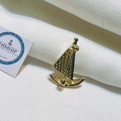 Trâm, Ghim Cài Áo HimHip Chiếc Thuyền Buồm Thanh Lịch HKCC Đính Phale 1,8*2,3cm nam nữ