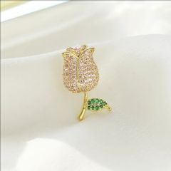Pin Cài Áo HimHip Hoa Hồng Nhỏ Thanh Lịch HKCC Đính Phale 2cm