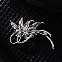 Trâm, Ghim Cài Áo HimHip Chùm 3 Hoa Thanh Lịch HKCC Đính Phale 3,8*6,8cm