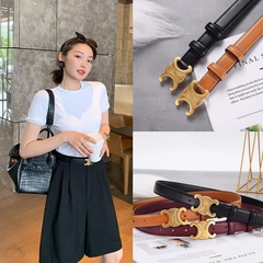 Dây Lưng HimHip Da Thật Mặt Chữ C Sang Trọng 2.5x99cm