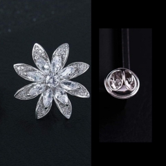 Pin Cài Áo HimHip Hoa Dã Quỳ 8 Cánh Sang Trọng HKCC Đính Phale 2.5cm