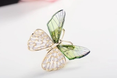 Trâm, Ghim Cài Áo HimHip Bướm Cánh Tiên 2 Màu Sang Trọng HKCC Đính Phale 3,5*3,5cm
