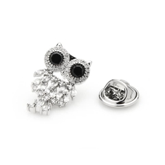 Pin Cài Áo HimHip Nam Nữ Cú Mèo Mắt Đen Đáng Yêu HKCC Đính Phale 1,3*2,1cm