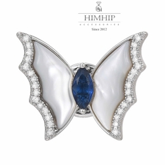 Pin Cài Tự Hít HimHip HKCC Bướm Nhỏ Phale Xanh Sang Trọng 2*2.5cm