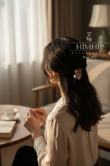 Trâm Cài Tóc HimHip HKCC Bạch Lượng Mẫu Kim Kèm Hộp Phụ Kiện Áo Dài 10*4.3cm