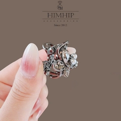 Kẹp Đỉnh HimHip HKCC Đính Phale Bướm Đôi Cổ Điển 2x2.5cm