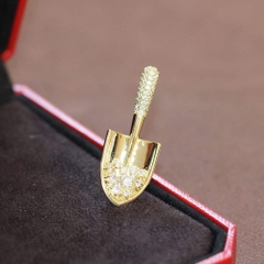 Trâm, Ghim Cài Áo HimHip Chiếc Xẻng Vàng Nhỏ Đáng Yêu HKCC Đính Phale 4*1,5cm