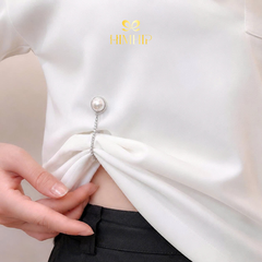 Pin Cài Tự Hít HimHip Nửa Hạt Giả Trai Phối Dây Phale Lấp Lánh 1.2cm