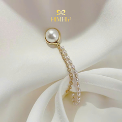 Pin Cài Tự Hít HimHip Nửa Hạt Giả Trai Dây Đôi 2 Kiểu 1.2cm